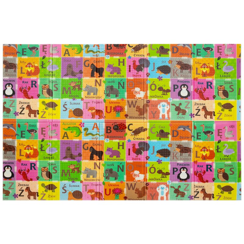 Mata edukacyjna HUMBI Polski alfabet wieś 120 x 180 x 0.8 9017