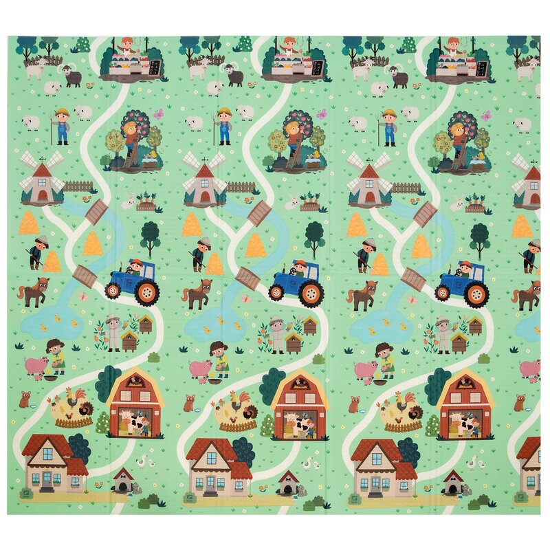 Mata edukacyjna HUMBI Wieś las 180 x 200 x 1 cm 9018