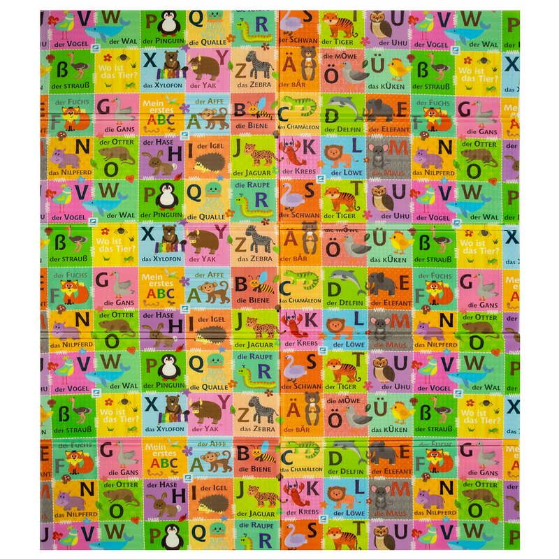 Mata edukacyjna HUMBI Niemiecki alfabet wieś 180 x 200 x 1 cm 9019