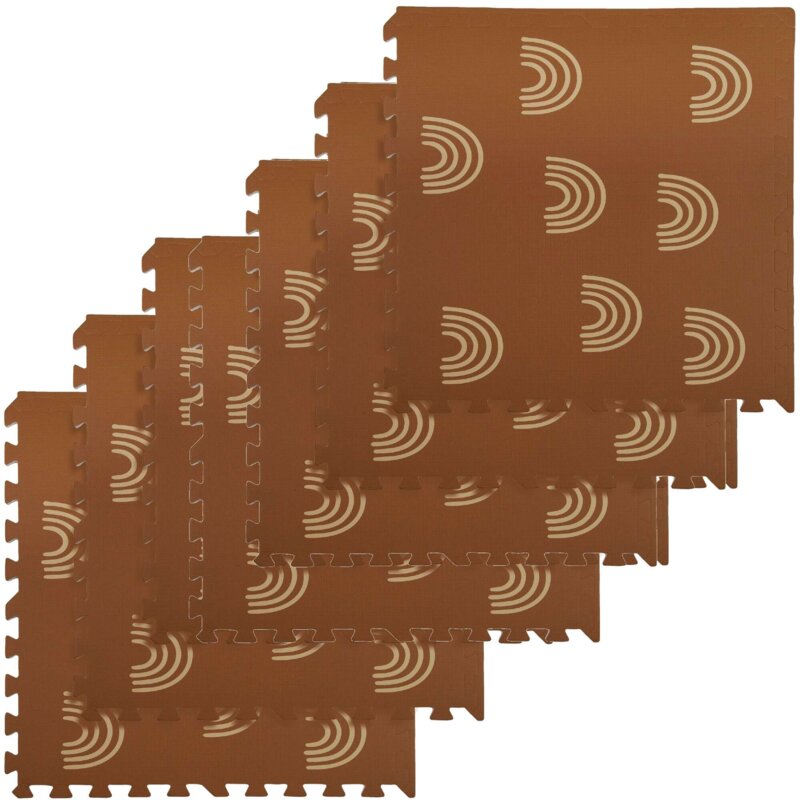 Mata piankowa HUMBI Puzzle 60 x 60 x 1 cm 9021 (9 elementów) Brązowy