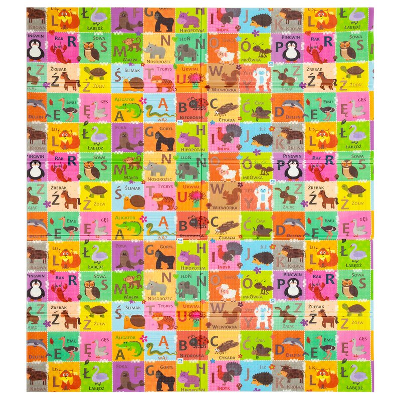 Mata edukacyjna HUMBI Polski alfabet wieś 180 x 200 x 1 cm 9020