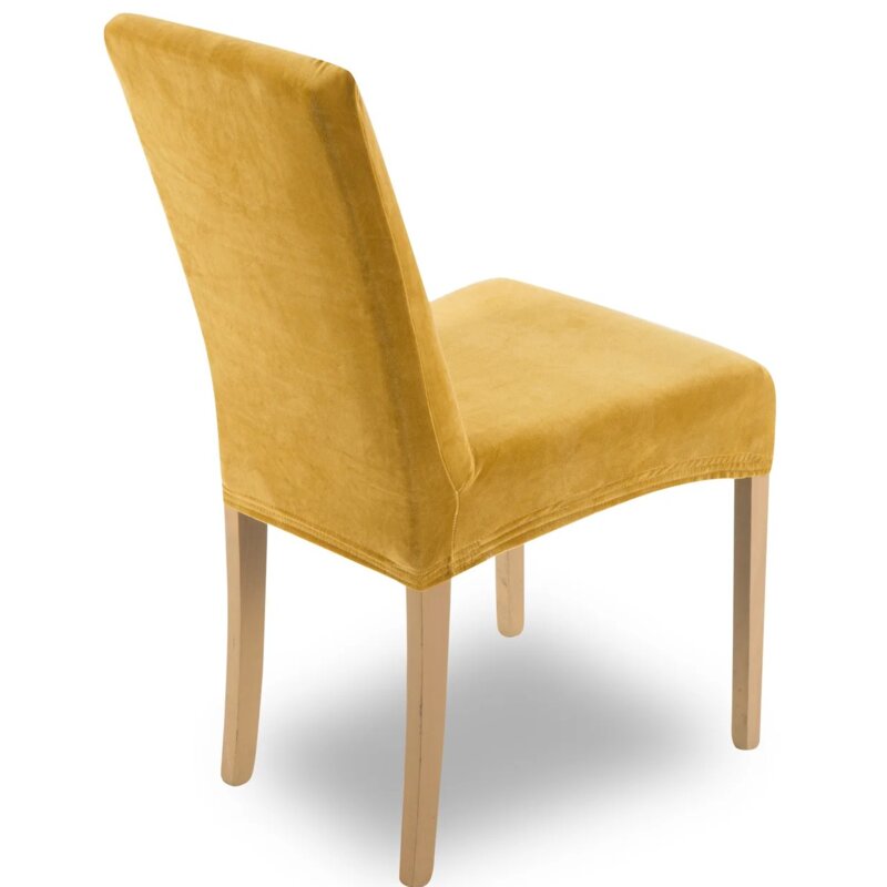 Pokrowiec na krzesło EUROFIRANY D91 457091 (35 x 30 x 55 cm) Musztardowy