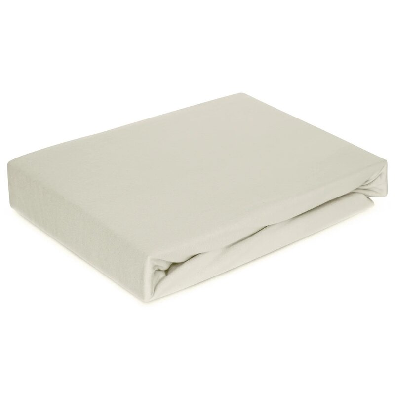 Prześcieradło EUROFIRANY Design 91 Soft z gumką 180 x 200 cm Kremowy