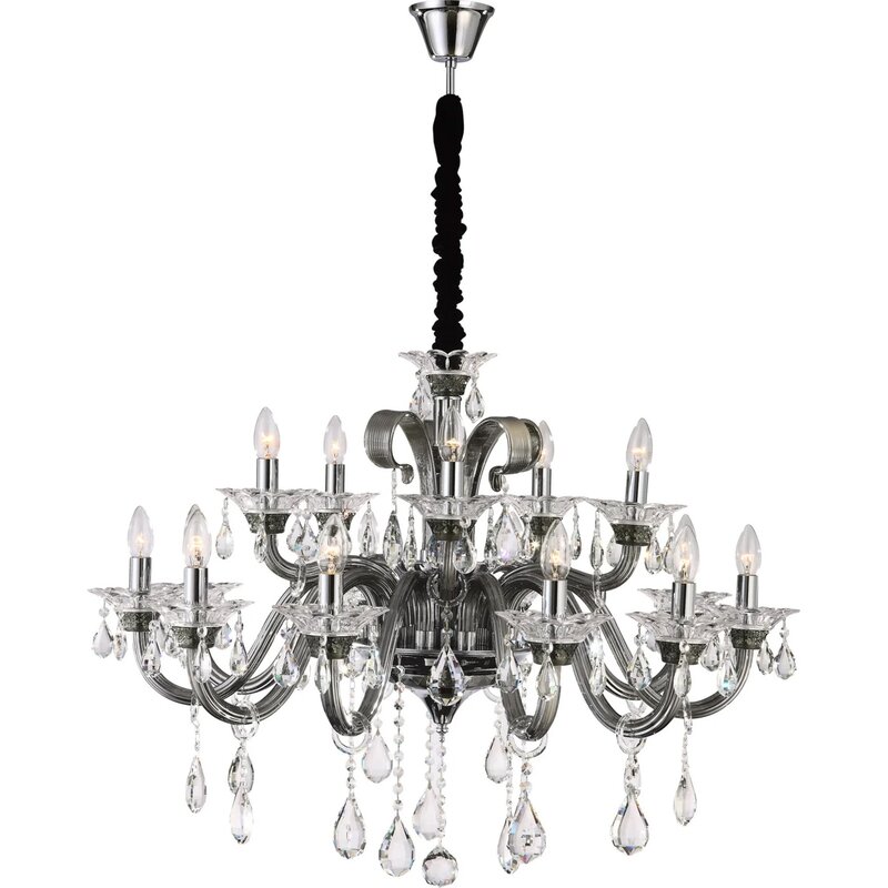 Żyrandol EUROFIRANY Glitter 73643 Srebrny