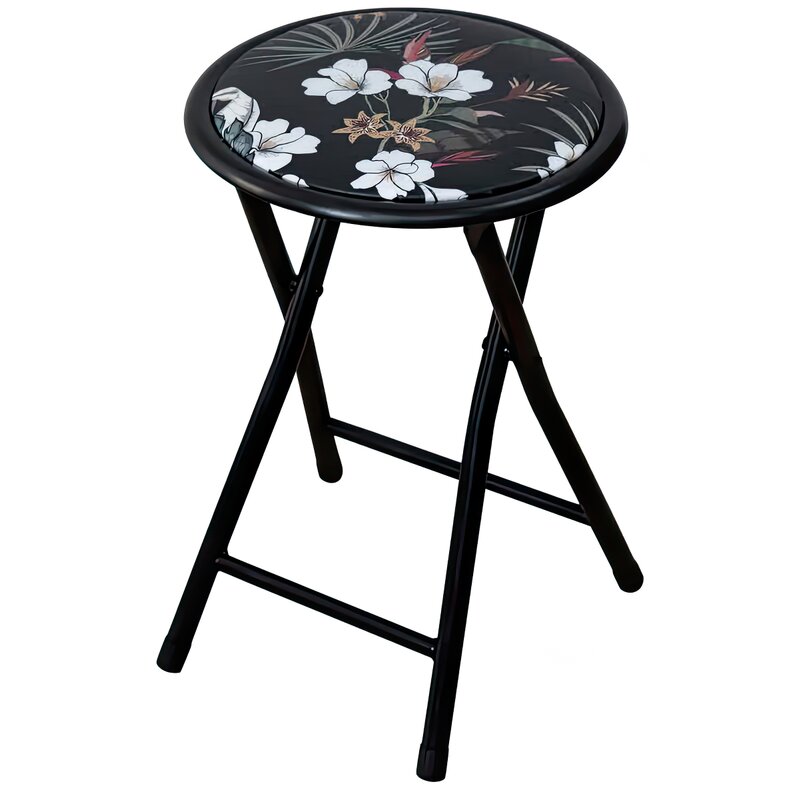 Taboret składany PATIO 47517 Flower Czarny