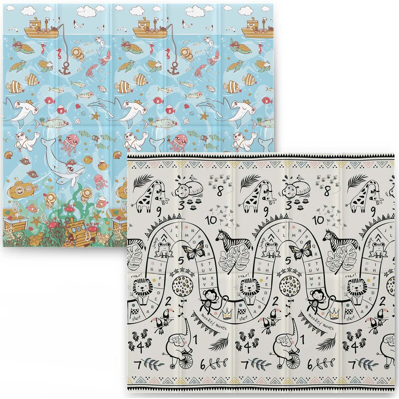 Mata piankowa NUKIDO Składana Ocean-safari NK-340 200 x 180 cm