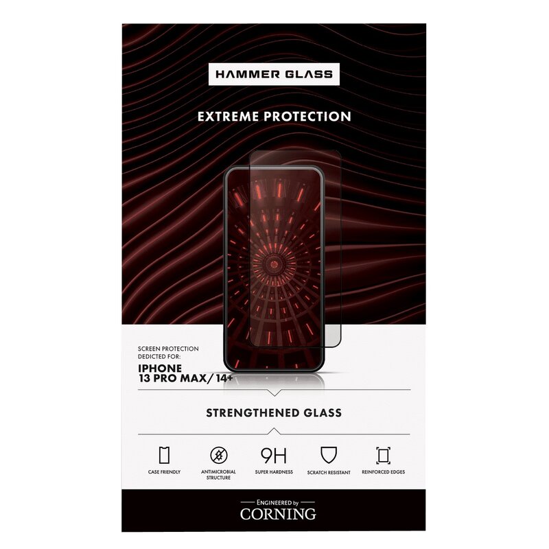 Szkło hartowane HAMMER GLASS Corning do Apple iPhone 13 Pro Max/14 Plus