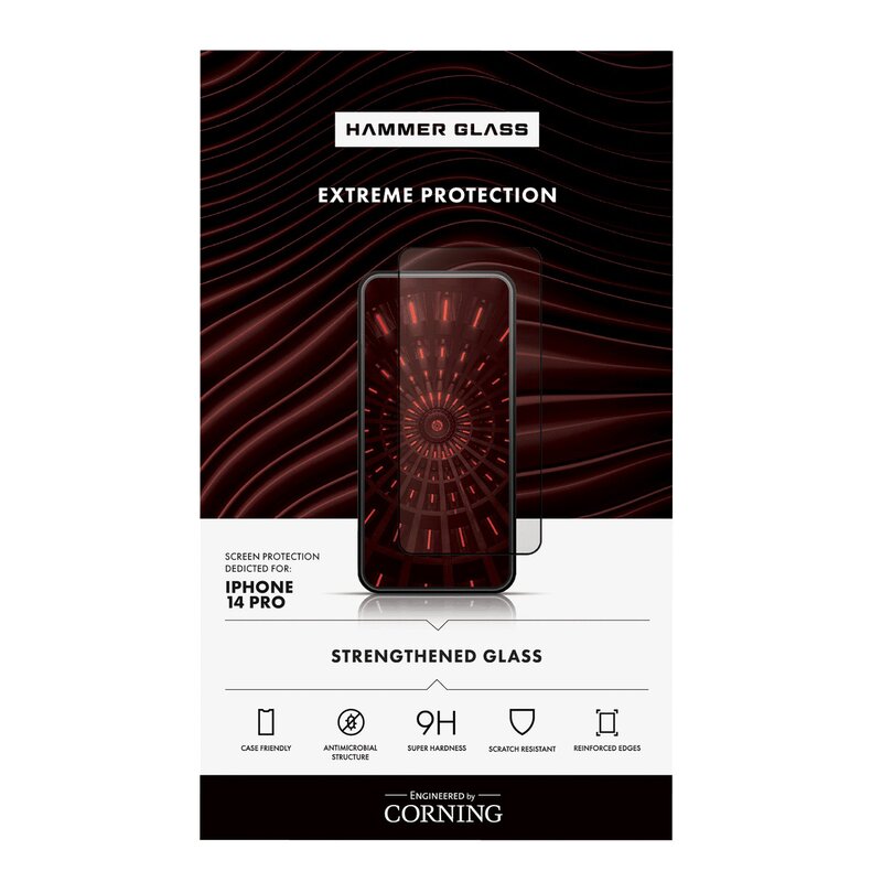 Szkło hartowane HAMMER GLASS Corning do Apple iPhone 14 Pro