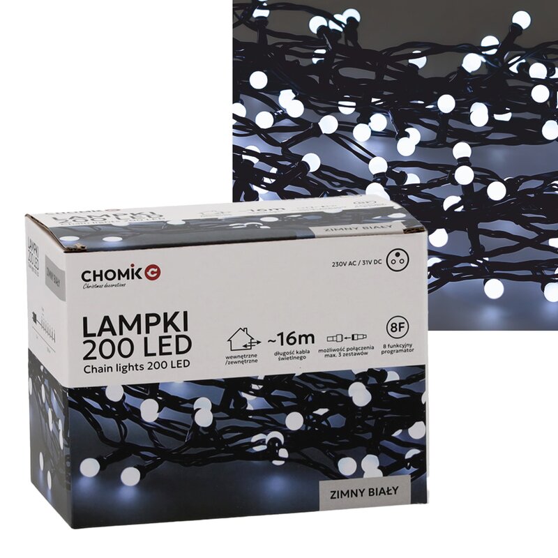 Lampki choinkowe LED EXTRALINK Kulki LED0153 16 m Sieciowe