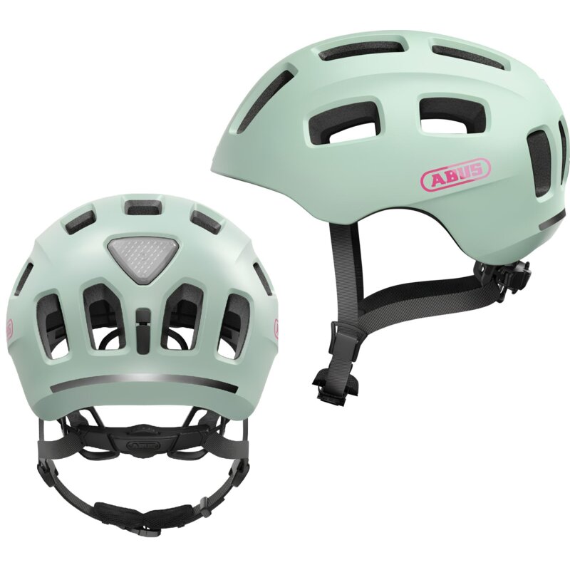 Kask rowerowy ABUS Youn-I 2.0 Turkusowy dla Dzieci z lampką (rozmiar M)