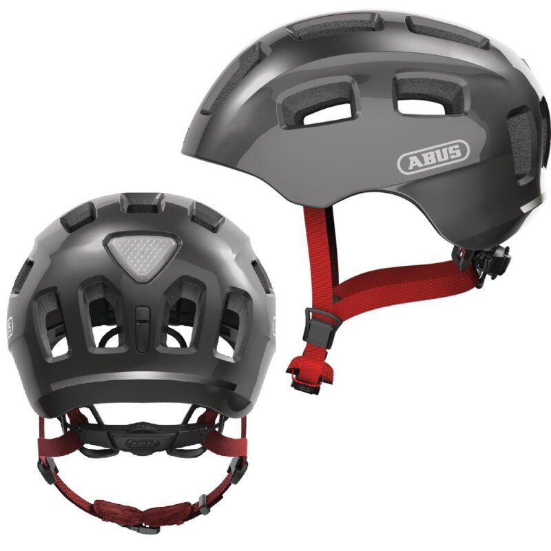 Kask rowerowy ABUS Youn-I 2.0 Tytanowy dla Dzieci z lampką (rozmiar S)