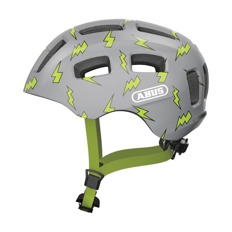 Kask rowerowy ABUS Youn-I 2.0 Szary dla Dzieci z lampką (rozmiar M)