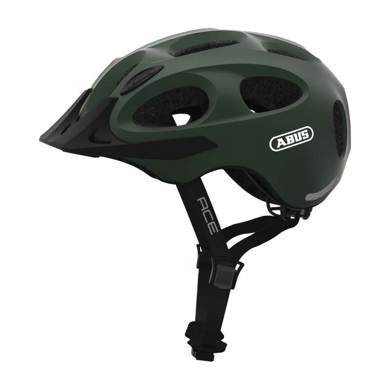 Kask rowerowy ABUS Youn-I Ace Zielony Miejski z lampką (rozmiar S)