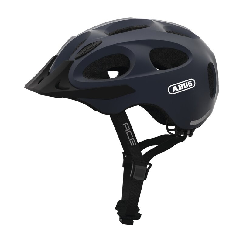 Kask rowerowy ABUS Youn-I Ace Metallic Niebieski Miejski z lampką (rozmiar S)