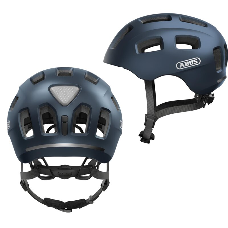Kask rowerowy ABUS Youn-I 2.0 Niebieski dla Dzieci z lampką (rozmiar S, 48-54 cm)