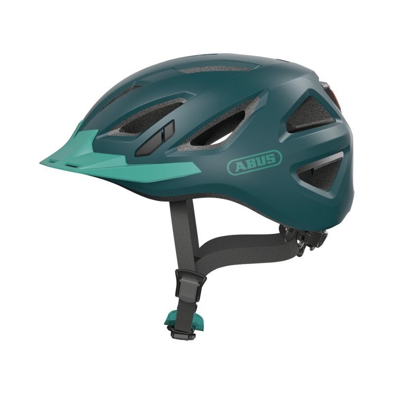 Kask rowerowy ABUS Urban-I 3.0 Core Zielony Miejski z lampką (rozmiar S)