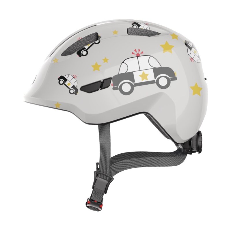 Kask rowerowy ABUS Smiley 3.0 Police Szaro-czarny dla Dzieci (rozmiar M)