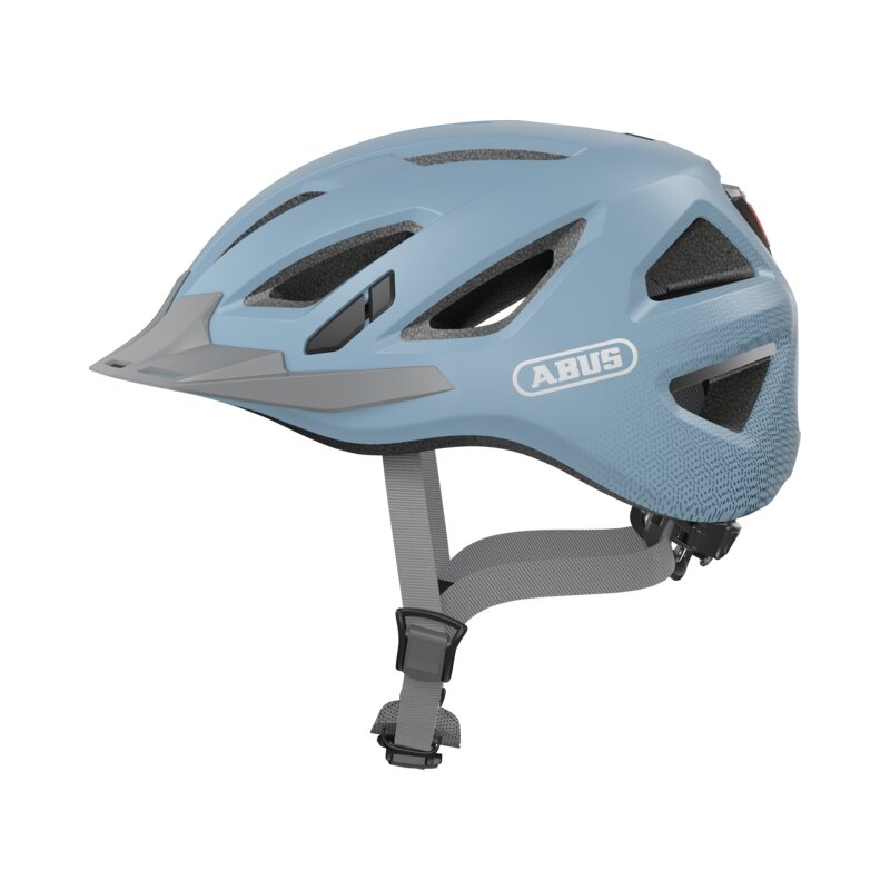 Kask rowerowy ABUS Urban-I 3.0 Glacier Niebieski Miejski z lampką (rozmiar S)