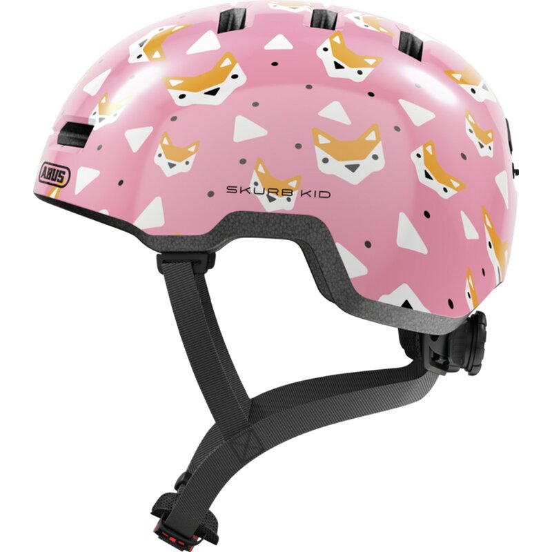 Kask ABUS Skurb Kid Foxes Różowy dla Dzieci (rozmiar S)