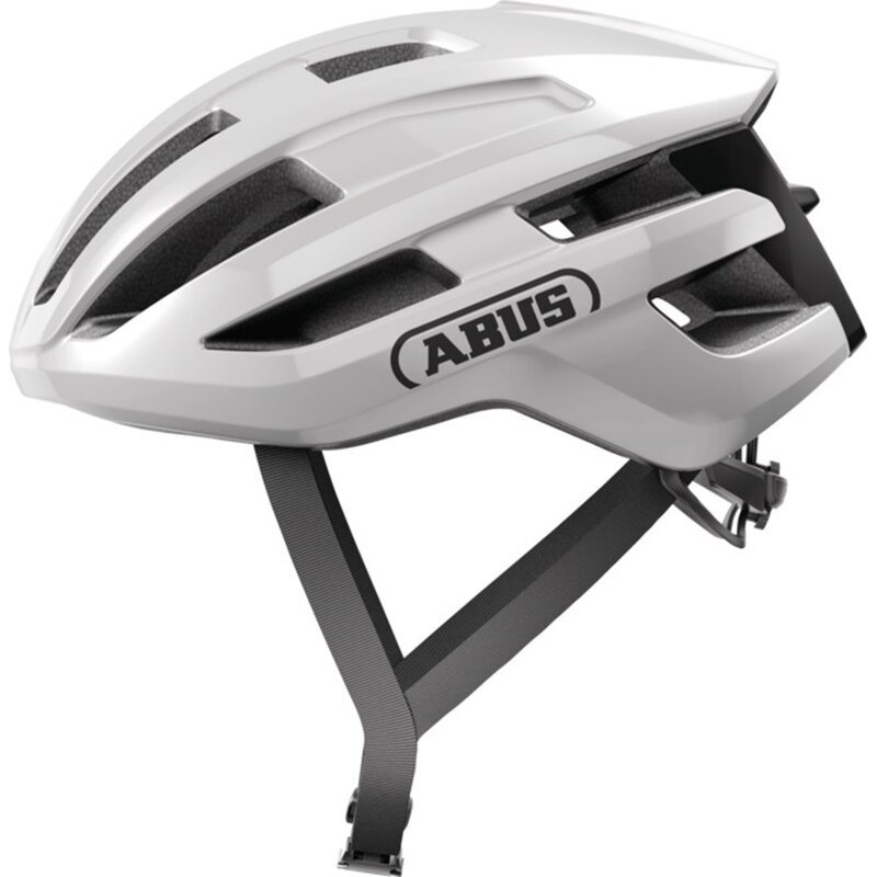 Kask rowerowy ABUS PowerDome Shiny Biały Szosowy (rozmiar M)