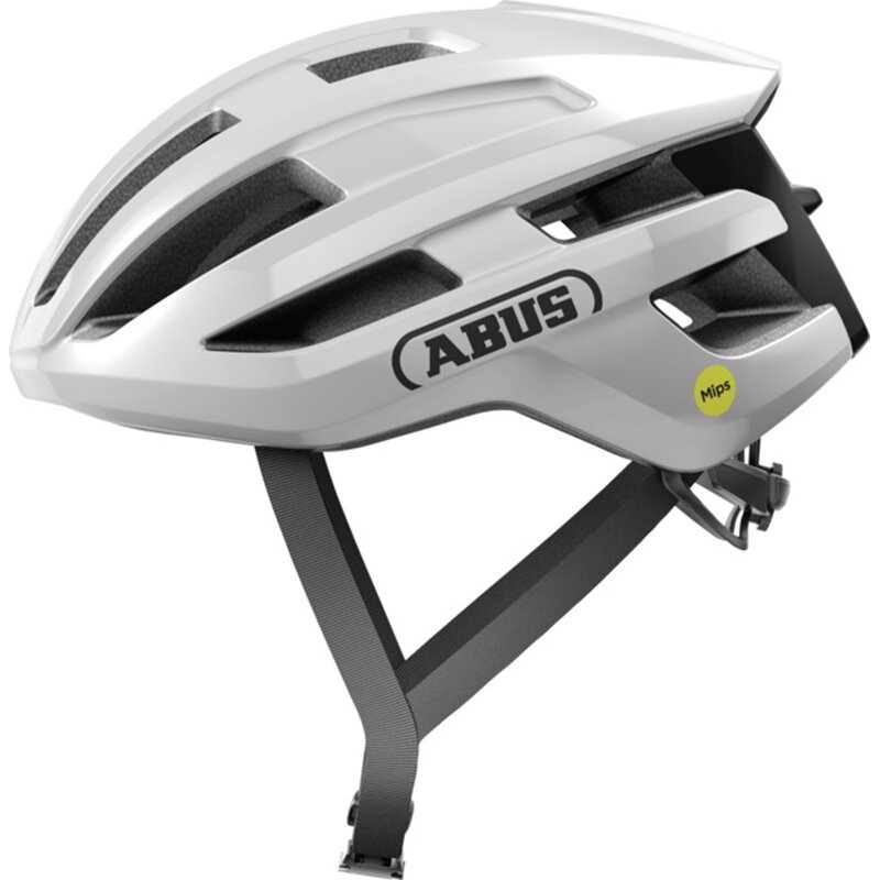 Kask rowerowy ABUS PowerDome Shiny Biały Szosowy (rozmiar M) MIPS