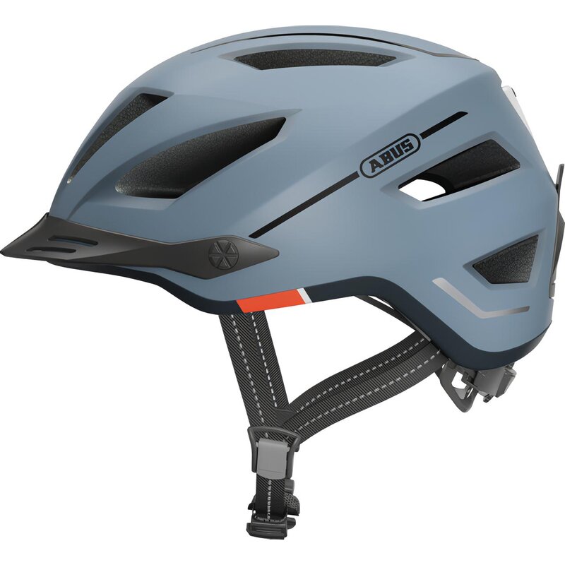 Kask rowerowy ABUS Pedelec 2.0 Glacier Niebieski Miejski z lampką (rozmiar S)