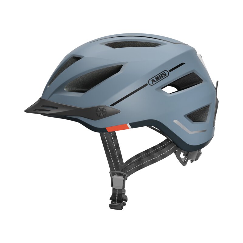 Kask rowerowy ABUS Pedelec 2.0 Glacier Niebieski Miejski z lampką (rozmiar M)
