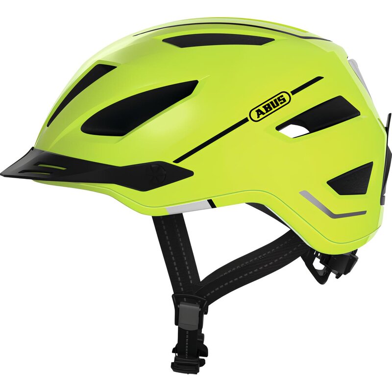 Kask rowerowy ABUS Pedelec 2.0 Signal Żółty Miejski z lampką (rozmiar L)