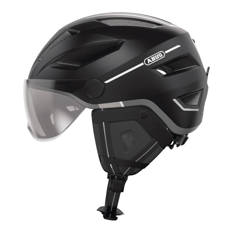 Kask rowerowy ABUS Pedelec 2.0 Ace Velvet Czarny Miejski z lampką (rozmiar S)