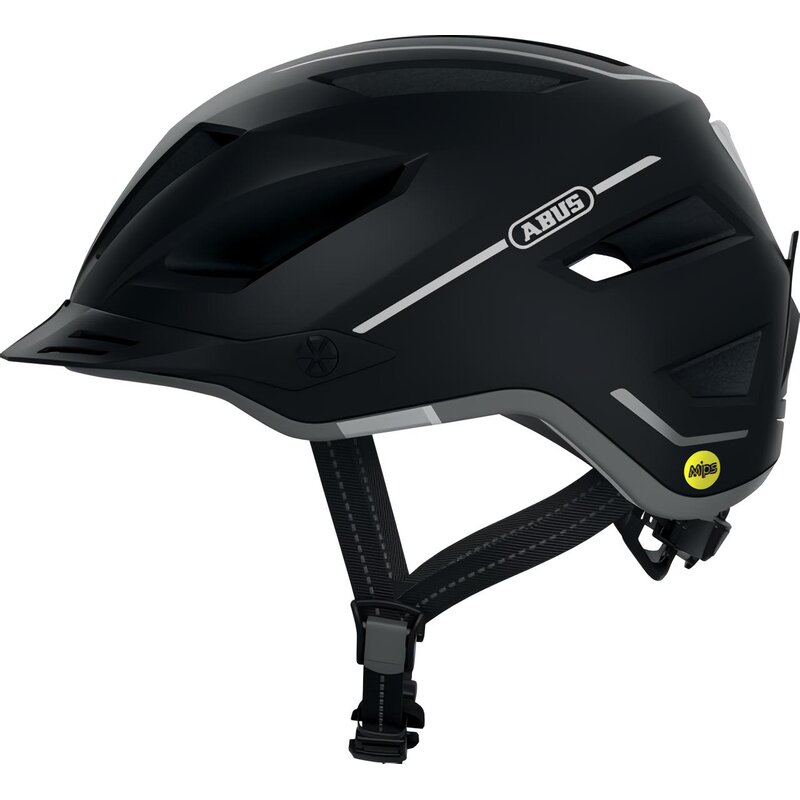 Kask rowerowy ABUS Pedelec 2.0 Czarny Miejski z lampką (rozmiar M) MIPS