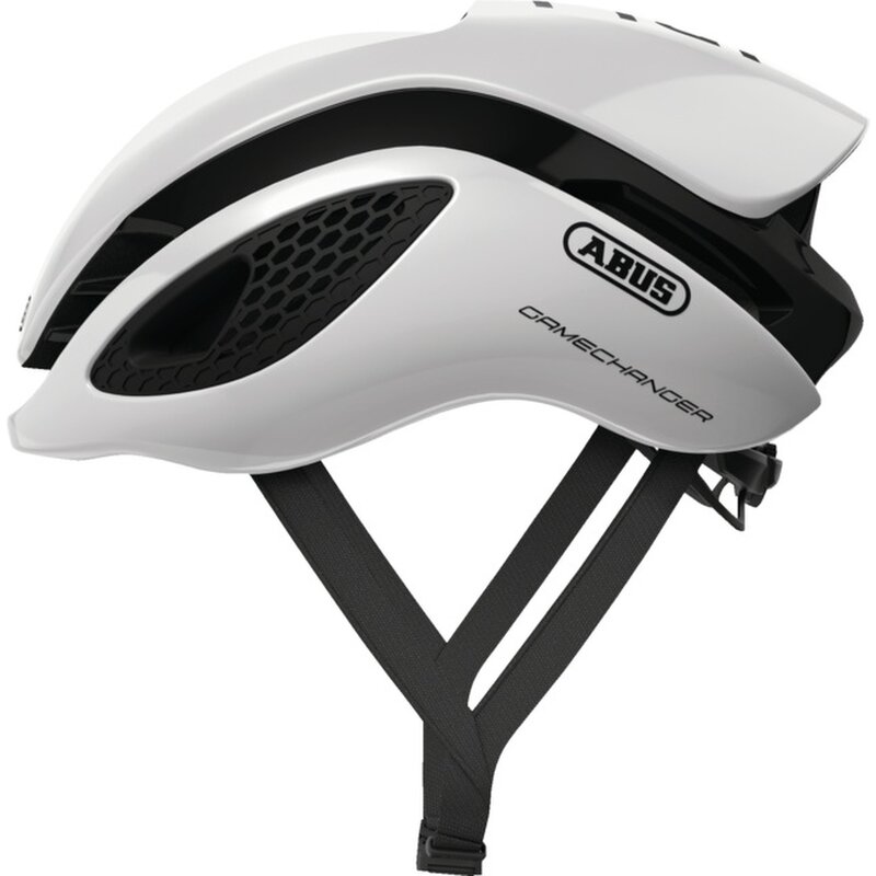 Kask rowerowy ABUS Gamechanger Polar Biało-czarny Szosowy (rozmiar L)