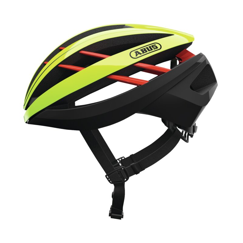 Kask rowerowy ABUS Aventor Neon Żółty Szosowy (rozmiar S)