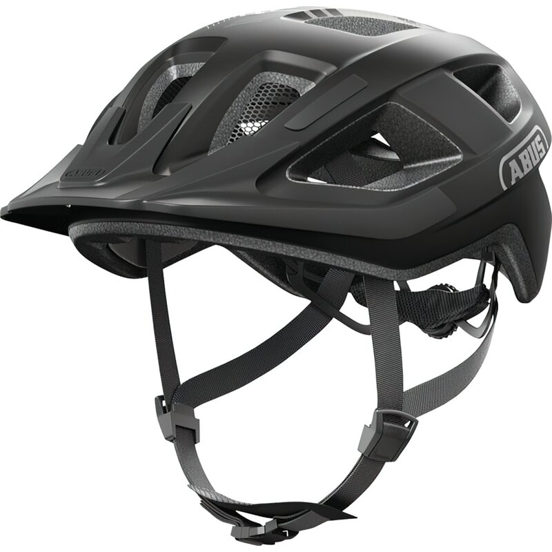 Kask rowerowy ABUS Aduro 3.0 Race Czarny Miejski z możliwością zamontowania lampki (rozmiar M)