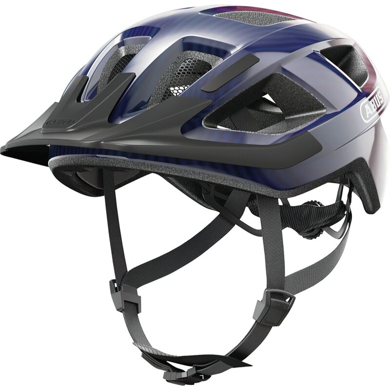 Kask rowerowy ABUS Aduro 3.0 Waves Fioletowy Miejski z możliwością zamontowania lampki (rozmiar M)