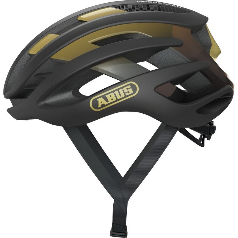 Kask rowerowy ABUS AirBreaker Czarno-złoty Szosowy (rozmiar L)