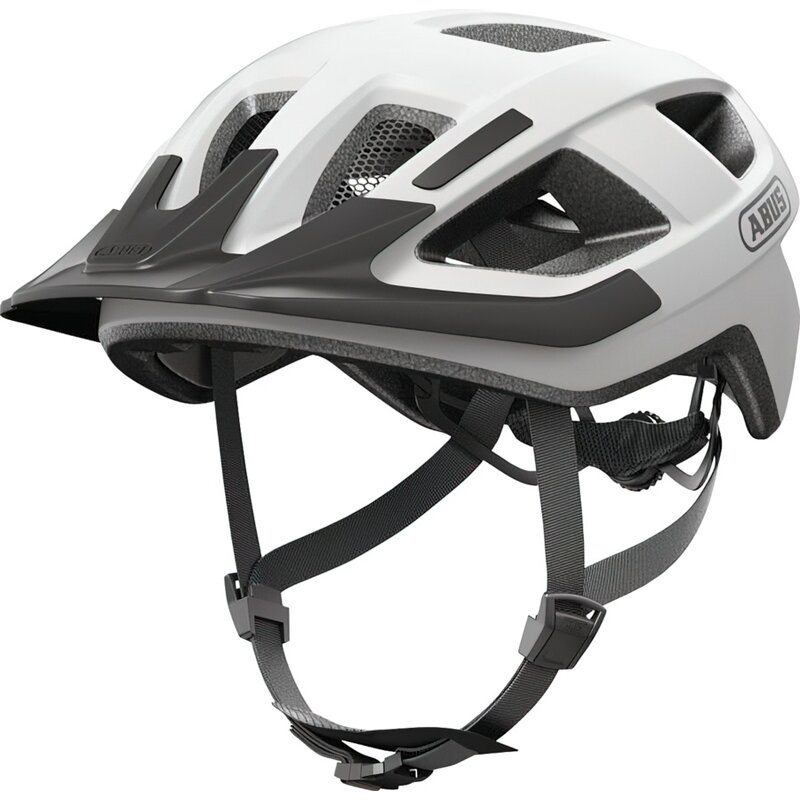 Kask rowerowy ABUS Aduro 3.0 Polar Biały Miejski z możliwością zamontowania lampki (rozmiar M)