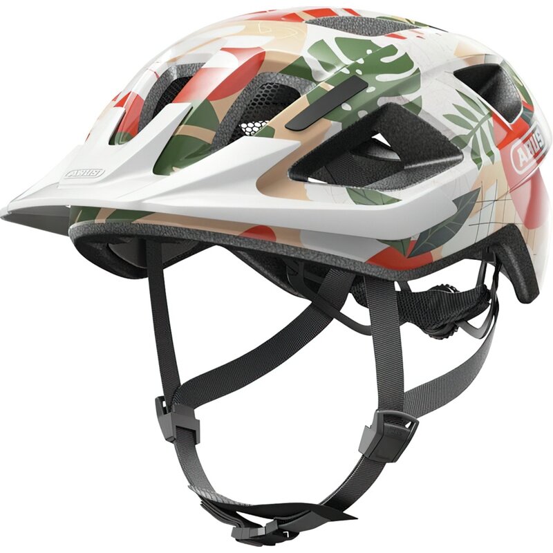 Kask rowerowy ABUS Aduro 3.0 Palm Wielokolorowy Miejski z możliwością zamontowania lampki (rozmiar M)