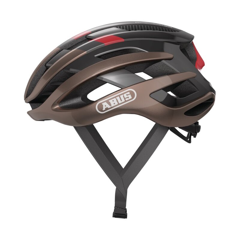 Kask rowerowy ABUS AirBreaker Metallic Czarno-brązowy Szosowy (rozmiar S)