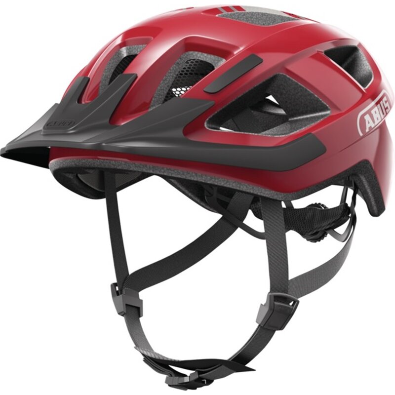 Kask rowerowy ABUS Aduro 3.0 Blaze Czerwony Miejski z możliwością zamontowania lampki (rozmiar L)