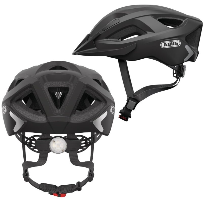 Kask rowerowy ABUS Aduro 2.0 Velvet Czarny mat Szosowy z lampką (rozmiar S)