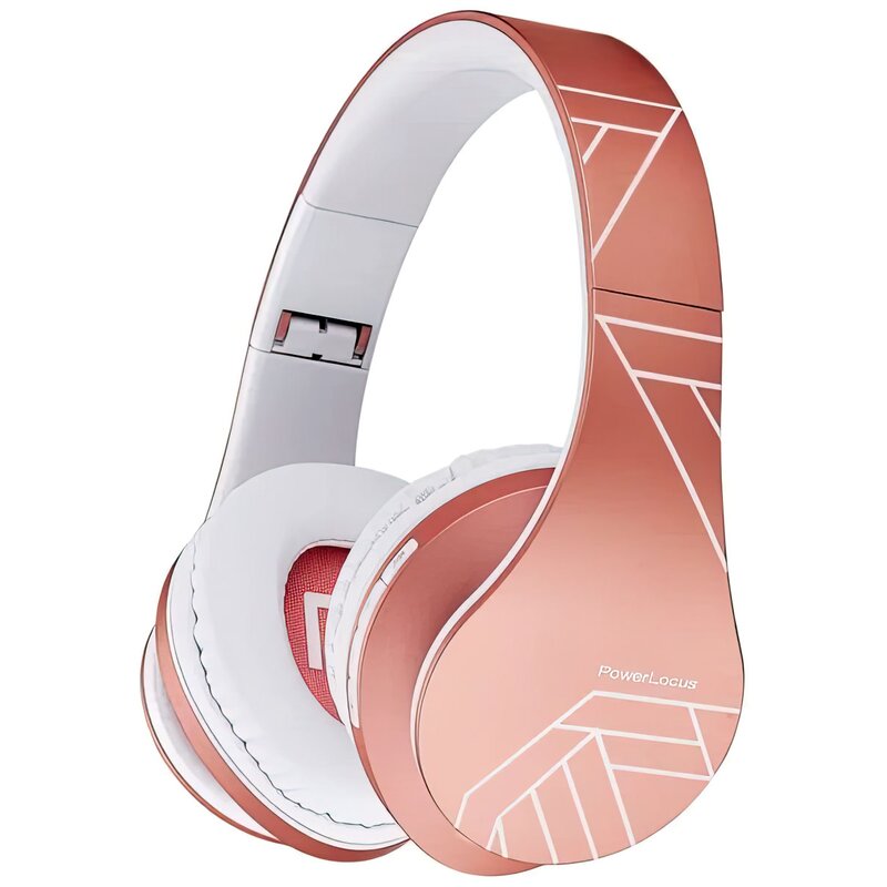 Słuchawki nauszne POWERLOCUS P2 Różowo-złoty