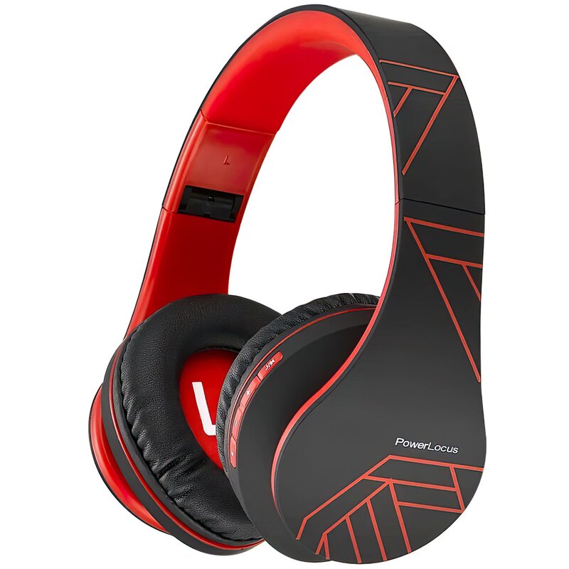Słuchawki nauszne POWERLOCUS P2 Czarno-czerwony