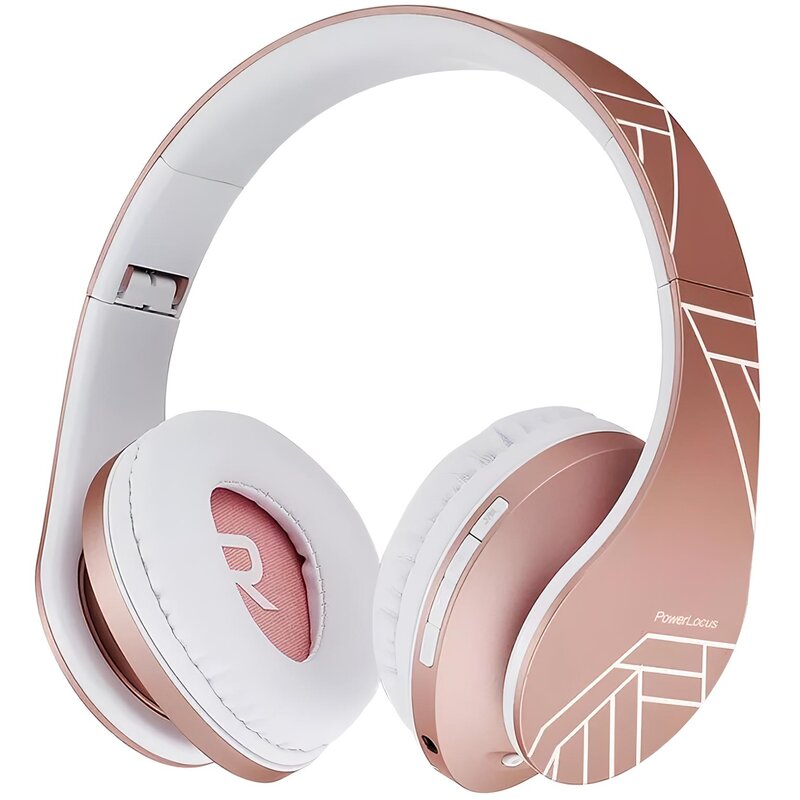 Słuchawki nauszne POWERLOCUS P2 Kids Różowo-złoty