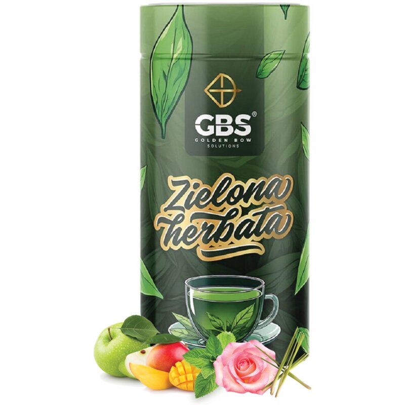 Herbata zielona liściasta GBS Jabłko Mięta 70 g