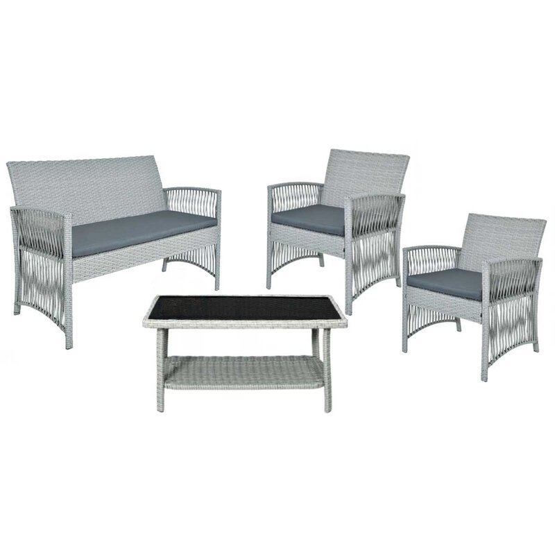 Zestaw mebli ogrodowych EHOKERY Kalina Popielaty