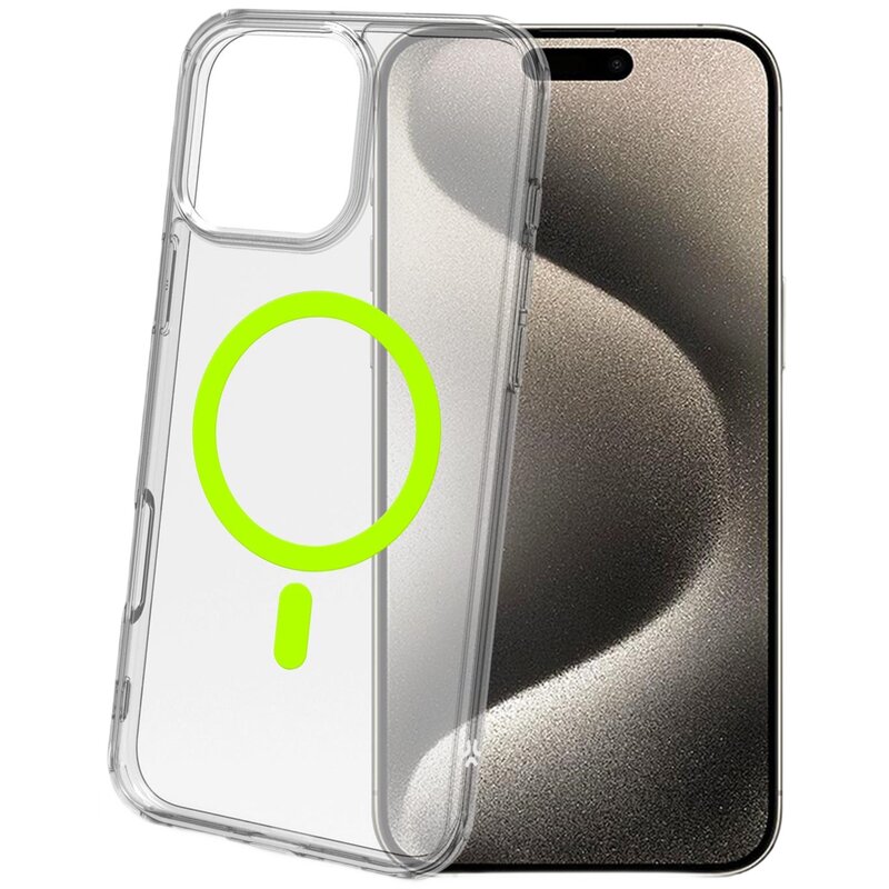 Etui CELLY Gelskinmag do Apple iPhone 16 Pro Max Przezroczysto-żółty