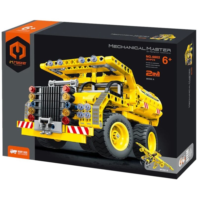 Klocki plastikowe IM.MASTER Mechanical Wywrotka Samolot 2w1 IM6802