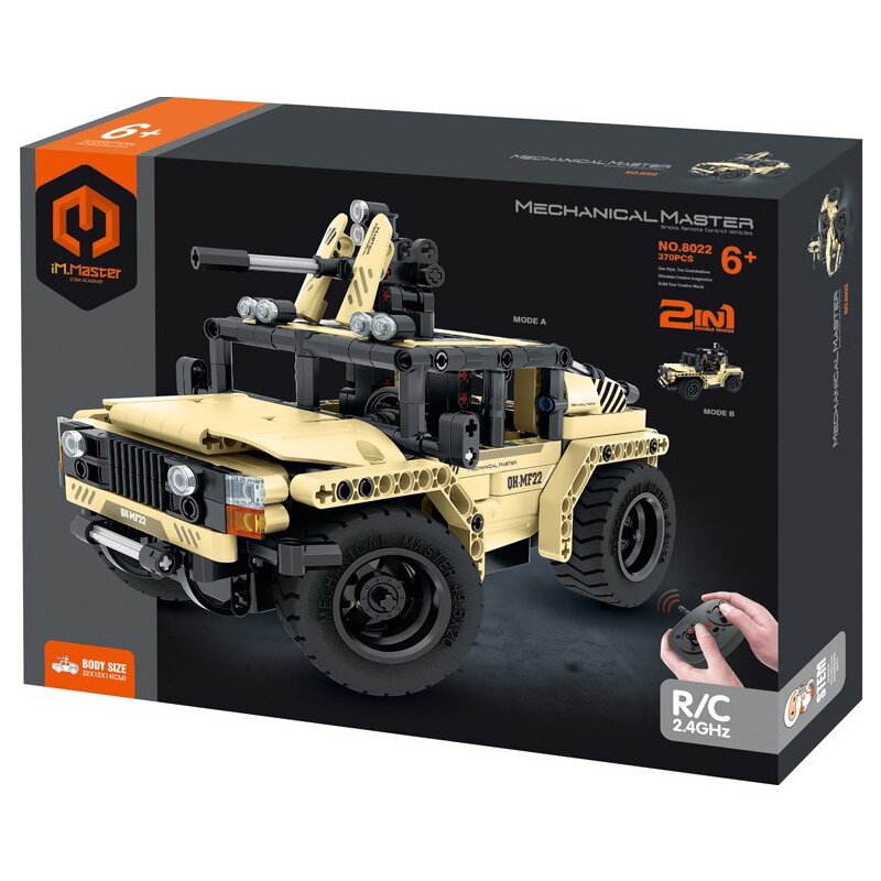 Klocki plastikowe IM.MASTER Radio Control Zdalne sterowanie Uzbrojony Jeep 2w1 IM8022