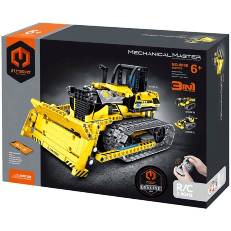Klocki plastikowe IM.MASTER Radio Control Zdalne sterowanie Robo-spychacz 3w1 IM8038
