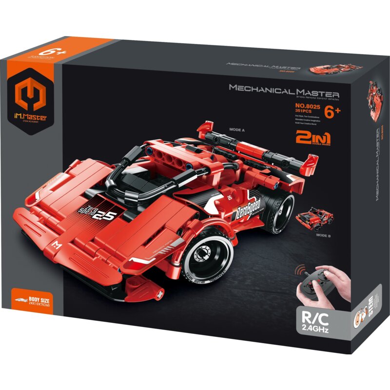 Klocki plastikowe IM.MASTER Radio Control Zdalne sterowanie Supersamochód 2w1 IM8025